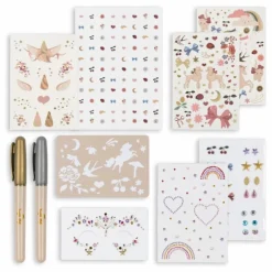 Konges Sløjd Set de tatouages temporaires et bijoux pour le visage ||Enfant Soins Du Corps|Soins Du Corps