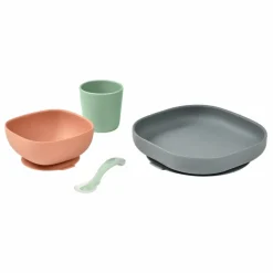 Béaba Set vaisselle silicone 4 pièces || Premiers Repas|Puériculture