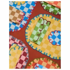 Bitossi Sets de table vichy Dama Dama Azzurro - Lot de 2 || Linge De Table|Art De La Table