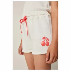 Clearance Tocoto Vintage Short Cerises Maille | Blanc
