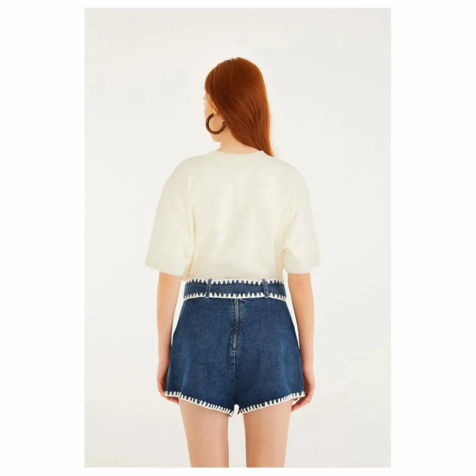 New Short Crochet Denim | Femme Jupes, Shorts