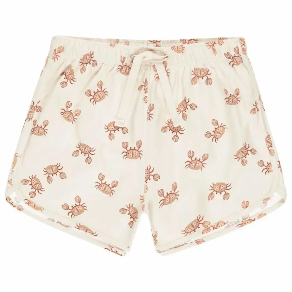 Hot Rylee + Cru Short de Bain Crabes Fibres Recyclées | Ecru