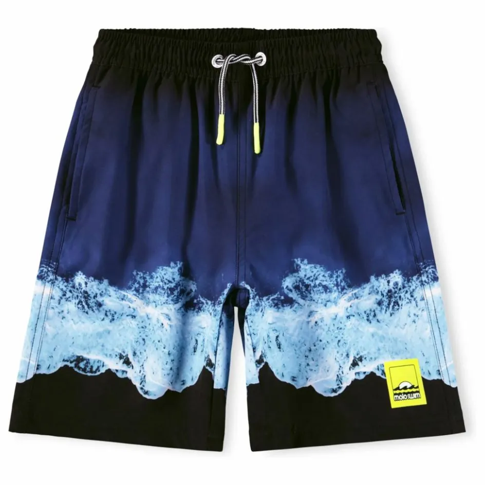 Molo Short de Bain Nilson Vagues Fibres Recyclées | Bleu marine