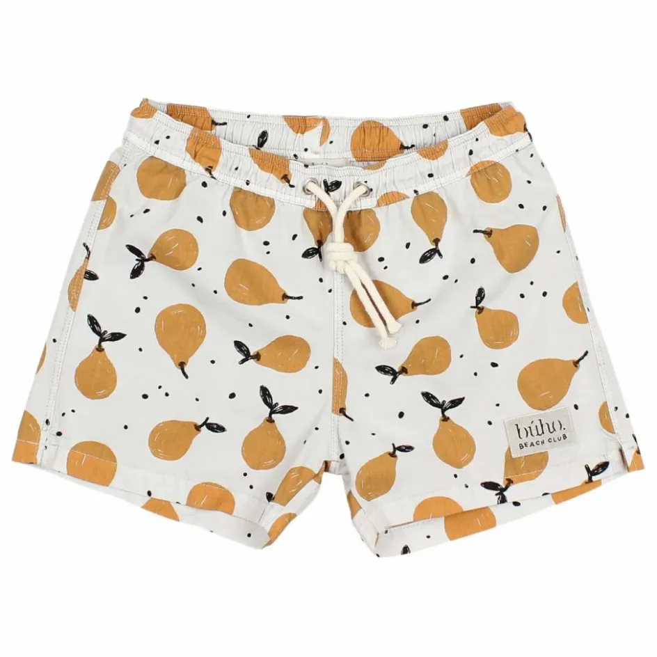 Sale Búho Short de Bain Pears Coton Bio | Gris clair