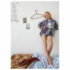 Online the new society Short Echo Coton Bio | Bleu marine