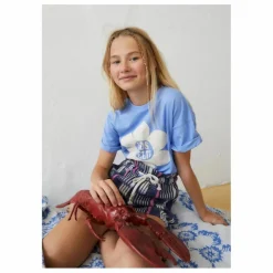 Online the new society Short Echo Coton Bio | Bleu marine