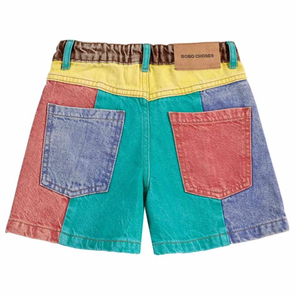Bobo Choses Short en Jean Colorblock Coton Bio ||Enfant Shorts, Bermudas|Jupes, Shorts