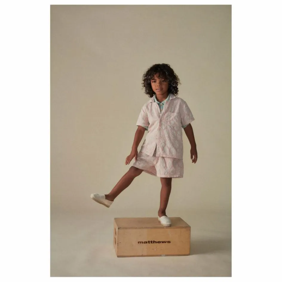 Hot Coco au Lait Short Vintage Coton Bio | Rose
