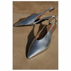 Lachoix Slingback à Talons Métallisées | Argenté