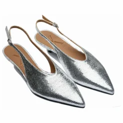 Lachoix Slingback à Talons Métallisées | Argenté