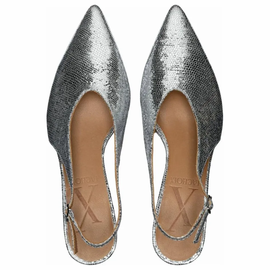 Lachoix Slingback à Talons Métallisées | Argenté