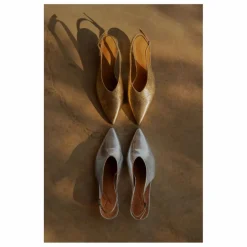 Lachoix Slingback à Talons Métallisées | Argenté