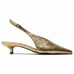 New Slingback à Talons Métallisées | Femme Chaussures À Talons
