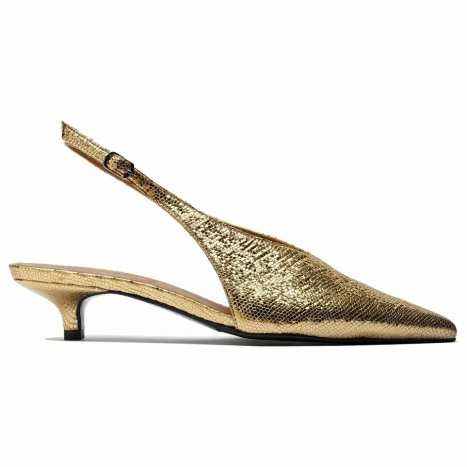 New Slingback à Talons Métallisées | Femme Chaussures À Talons