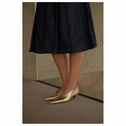 New Slingback à Talons Métallisées | Femme Chaussures À Talons