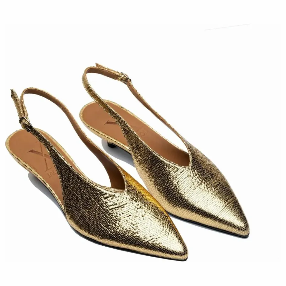 New Slingback à Talons Métallisées | Femme Chaussures À Talons