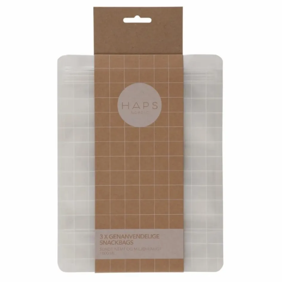 Haps Nordic Snack bag réutilisable 1000 ml - Set de 3| Art De La Table