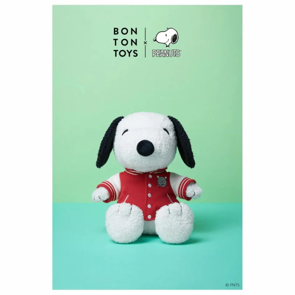 Bon Ton Toys SNOOPY - Peluche Snoopy en bomber universitaire Blanc