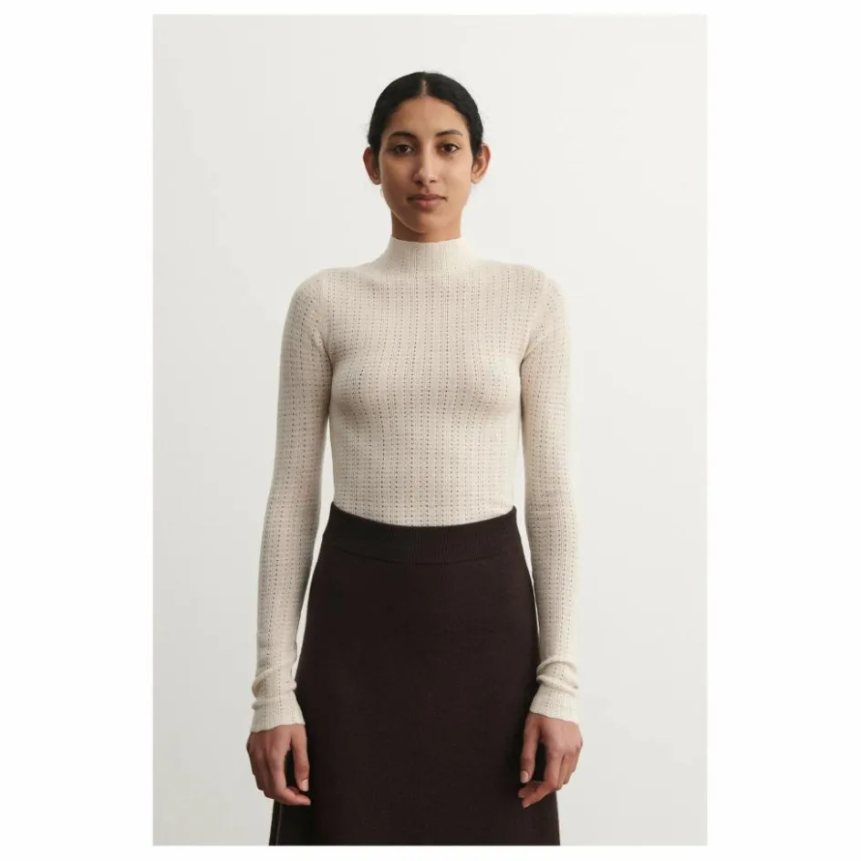 Femme FUB Tee-Shirts, Polos*Sous-pull Col Cheminé Pointelle Laine Mérinos - Collection Femme |