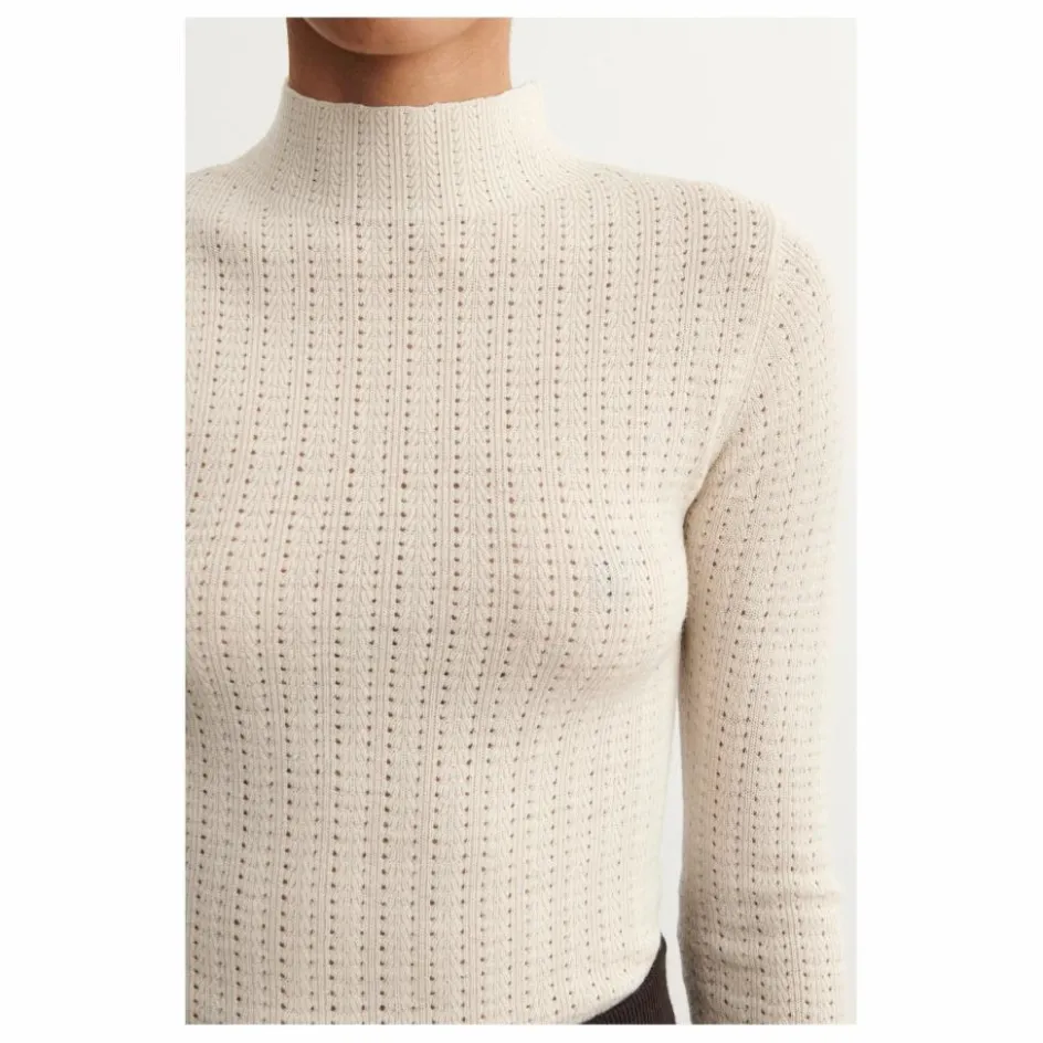 Femme FUB Tee-Shirts, Polos*Sous-pull Col Cheminé Pointelle Laine Mérinos - Collection Femme |