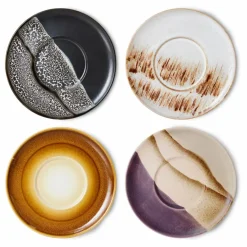 HKliving Sous-tasses 70's - Set de 4| Art De La Table
