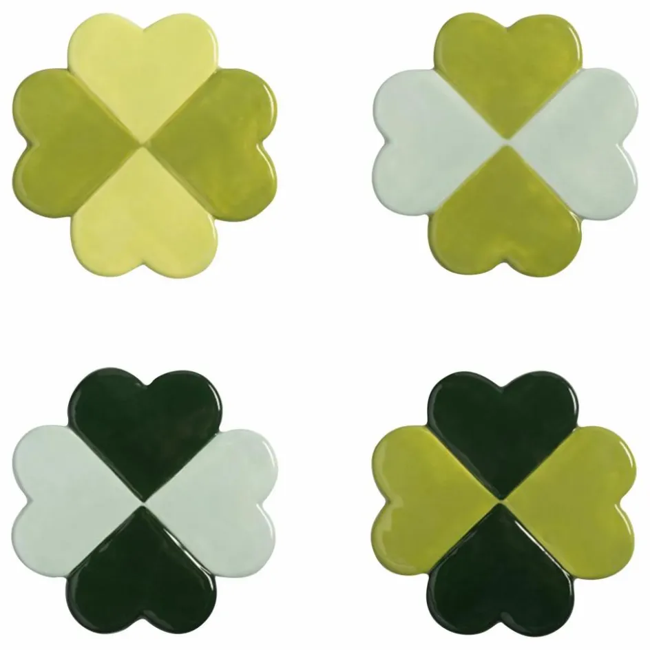 &Klevering Art De La Table*Sous-verres Lucky Clover - Set de 4 |