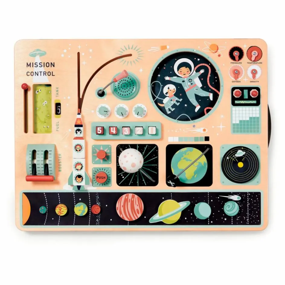 Best Tender Leaf Toys Station Spatiale en bois Multicolore