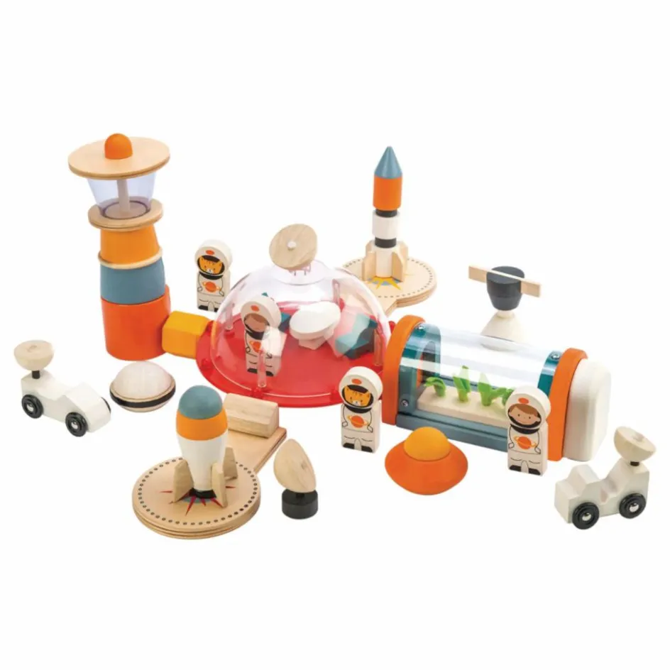 Tender Leaf Toys Station spatiale Vie sur Mars en bois| Garages, Circuits