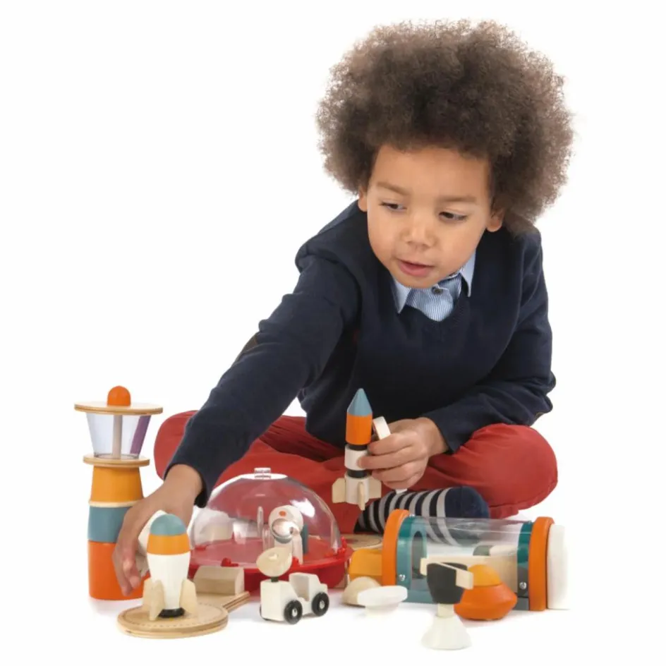 Tender Leaf Toys Station spatiale Vie sur Mars en bois| Garages, Circuits