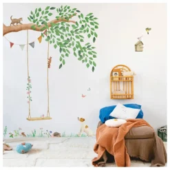 MIMI'lou Sticker géant Balançoire|Enfant Déco Murale Enfant