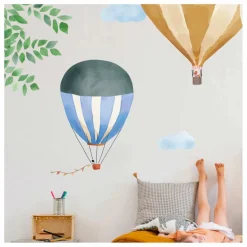 Discount MIMI'lou Sticker géant Montgolfière Aquarelle Multicolore