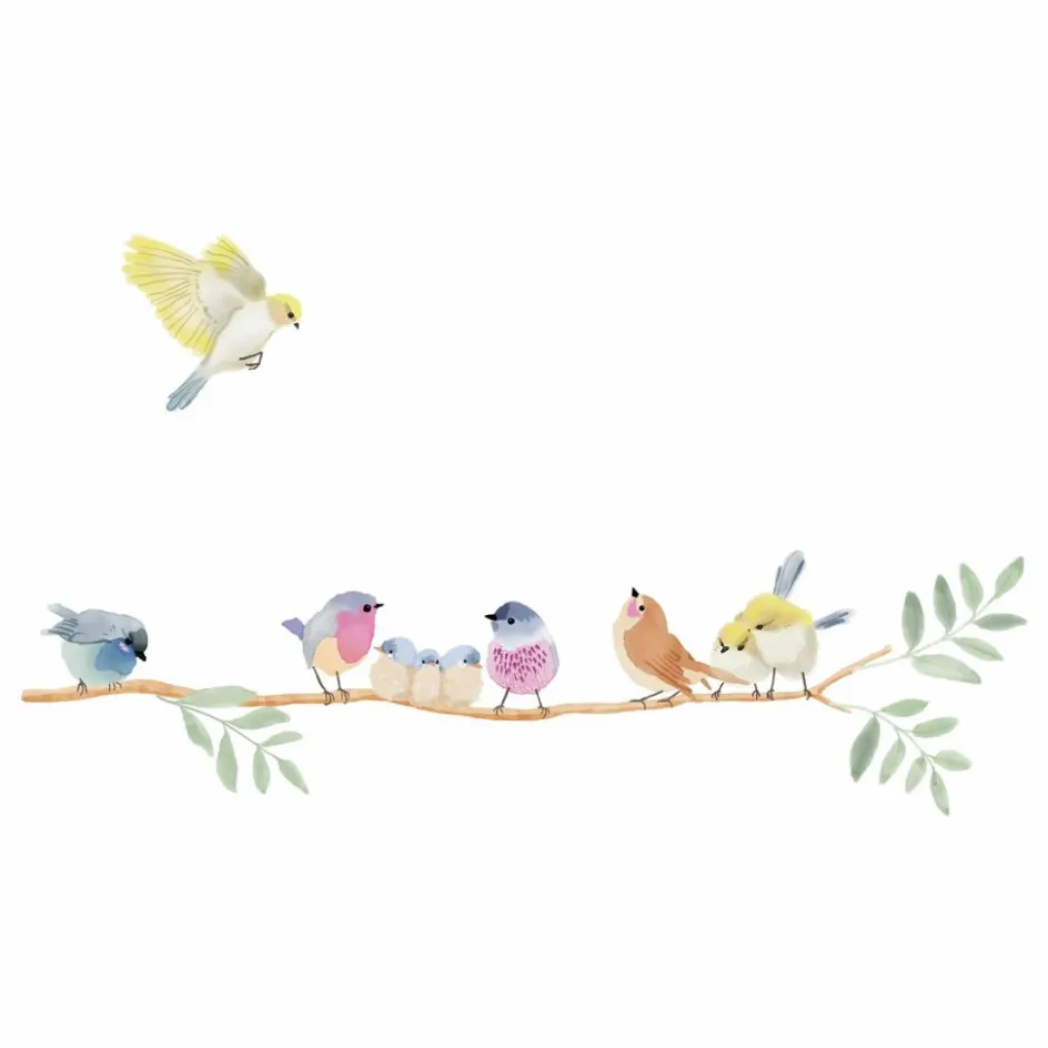 Hot MIMI'lou Stickers easy Oiseaux de printemps Multicolore