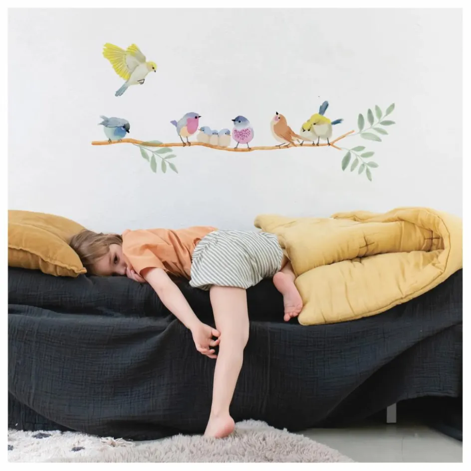 Hot MIMI'lou Stickers easy Oiseaux de printemps Multicolore