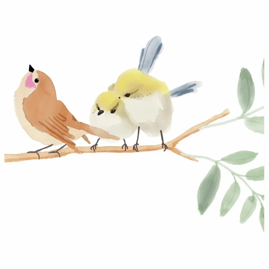 Hot MIMI'lou Stickers easy Oiseaux de printemps Multicolore