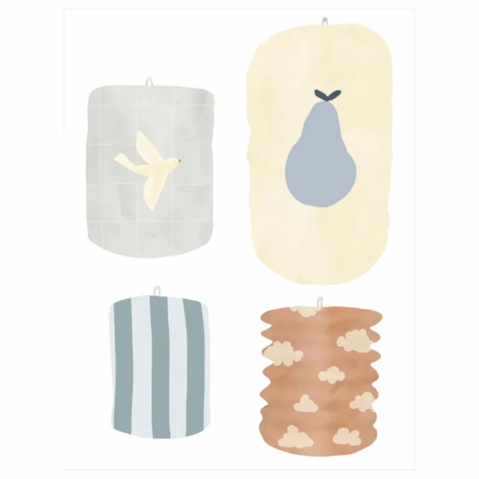 Enfant MIMI'lou Décoration Murale|Déco Murale Enfant*Stickers Lampions |