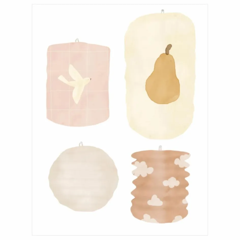 New MIMI'lou Stickers Lampions | Crème