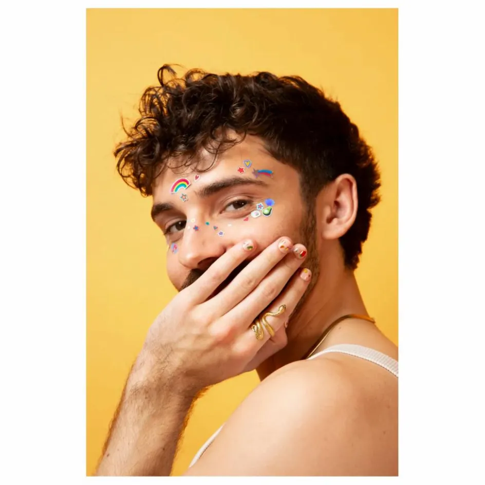 Sale Omy Stickers pour visage Kawai Multicolore