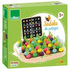 Vilac Sudoku des légumes| Jeux De Société|Jeux Éducatifs
