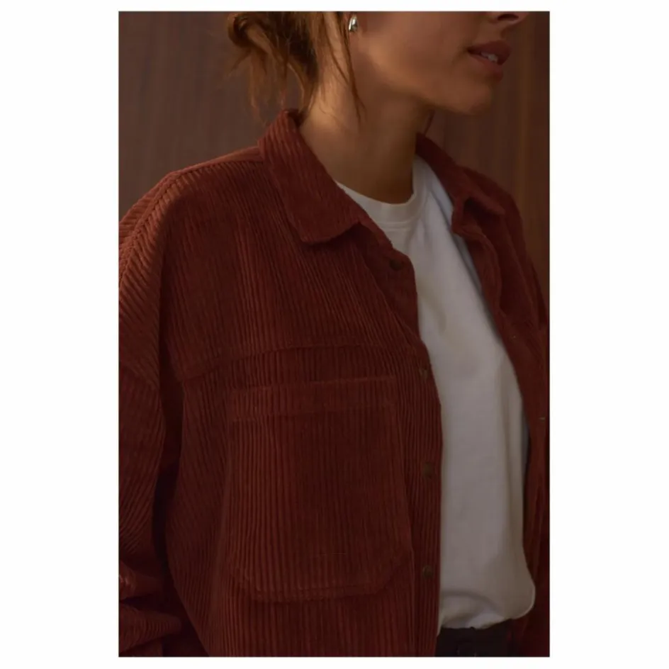Marlot Paris Sur-Chemise Paola Velours Côtelé - Collection Femme ||Femme Blouses, Chemises