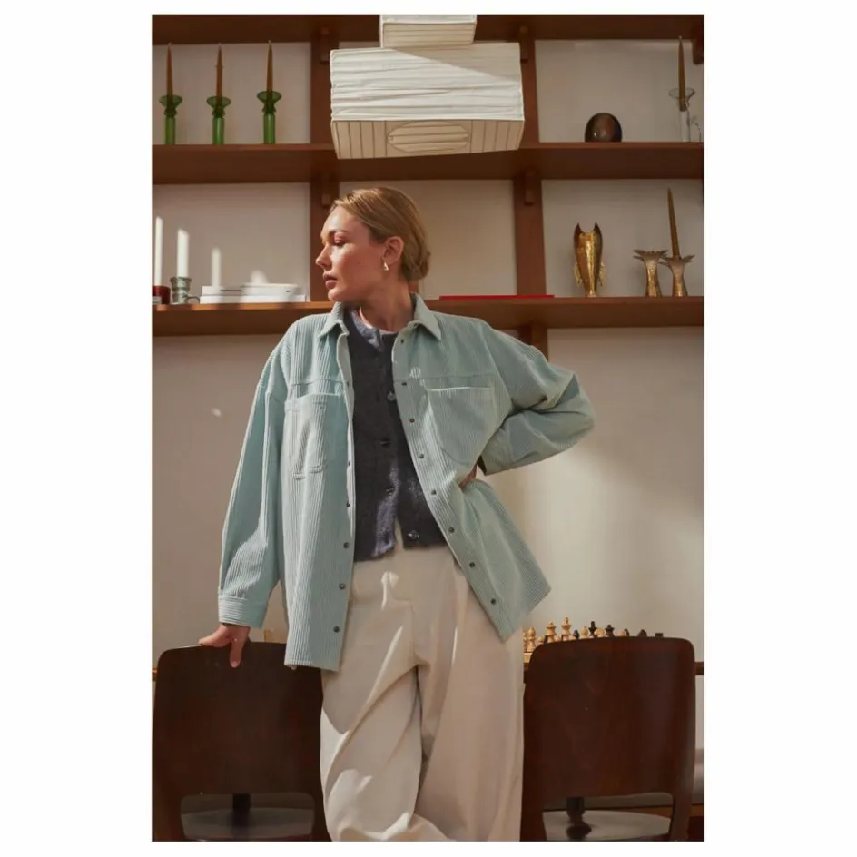 Online Sur-Chemise Paola Velours Côtelé - Collection Femme | Femme Blouses, Chemises
