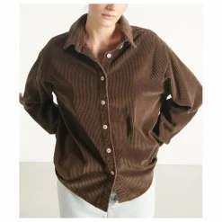 Femme American Vintage Blouses, Chemises*Sur-Chemise Velours Côtelé Padow |