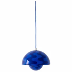 New & Tradition Suspension Flowerpot VP1 Pattern, Verner Panton | Cobalt