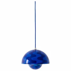 New & Tradition Suspension Flowerpot VP1 Pattern, Verner Panton | Cobalt