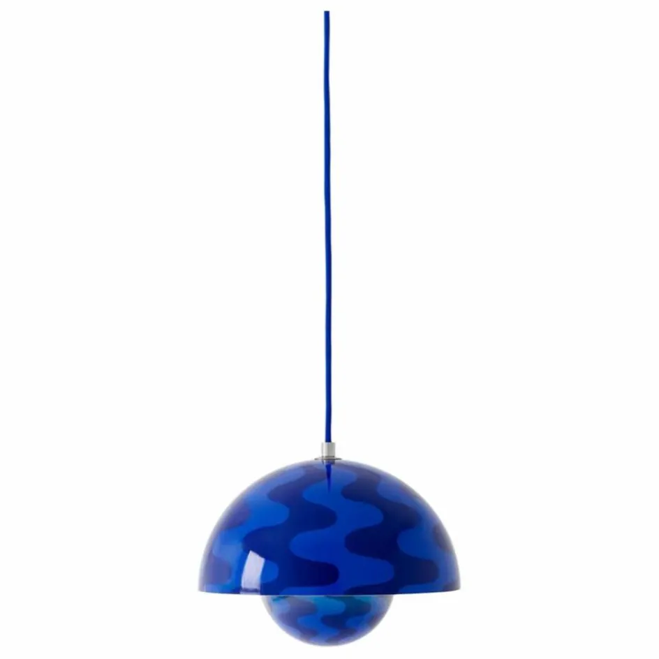 New & Tradition Suspension Flowerpot VP1 Pattern, Verner Panton | Cobalt