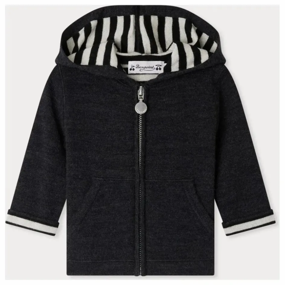 Online Bonpoint Sweat à Capuche Alexandros Laine | Gris