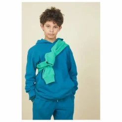 New SMALLABLE BASICS Sweat A Capuche Garçon Coton Bio | Bleu azur