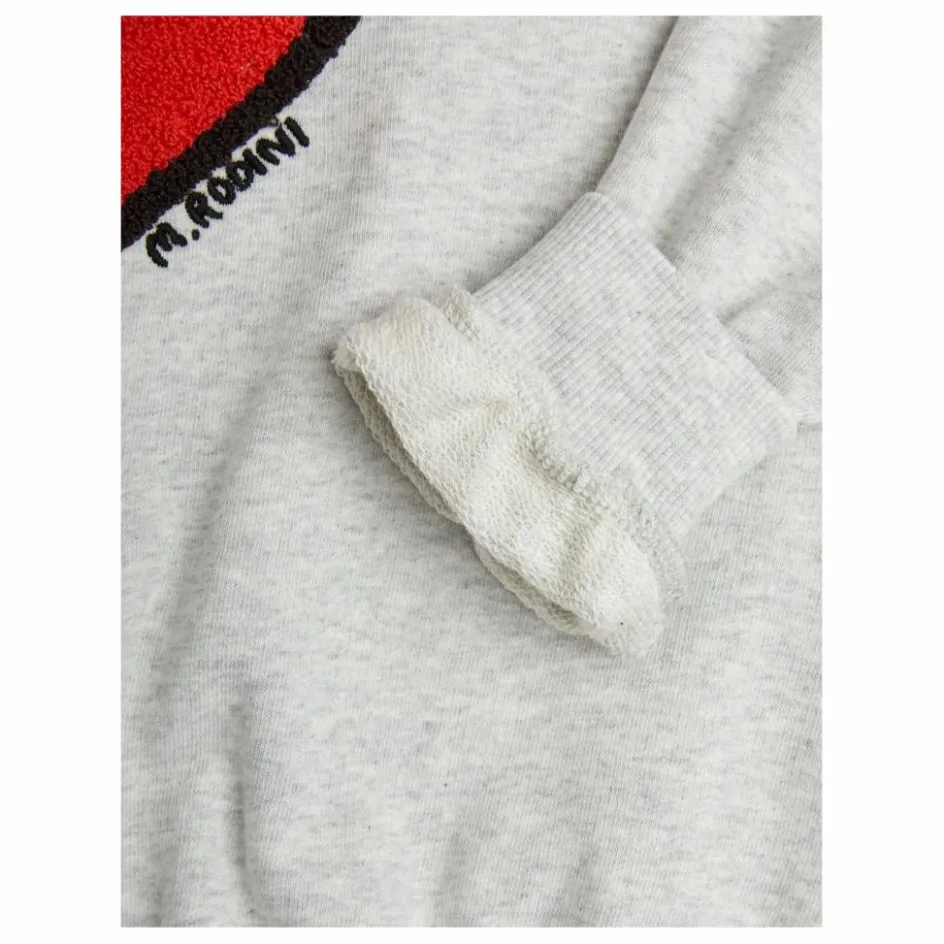 Sale Mini Rodini Sweat Arrowed Heart Coton | Gris chiné