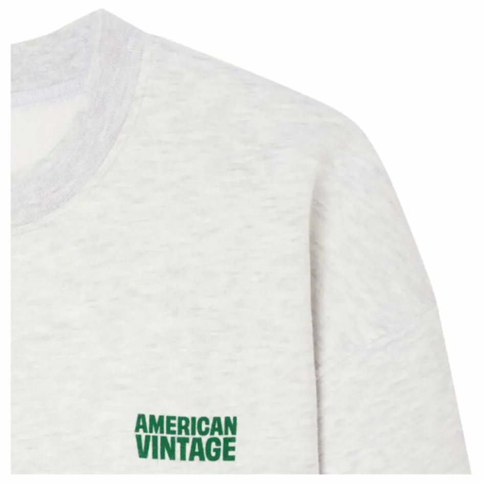 Sale American Vintage Sweat Baptown | Gris chiné