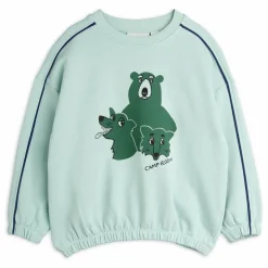 Outlet Mini Rodini Sweat Camp Rodini Coton Bio | Bleu turquoise