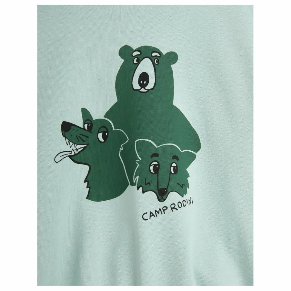 Outlet Mini Rodini Sweat Camp Rodini Coton Bio | Bleu turquoise